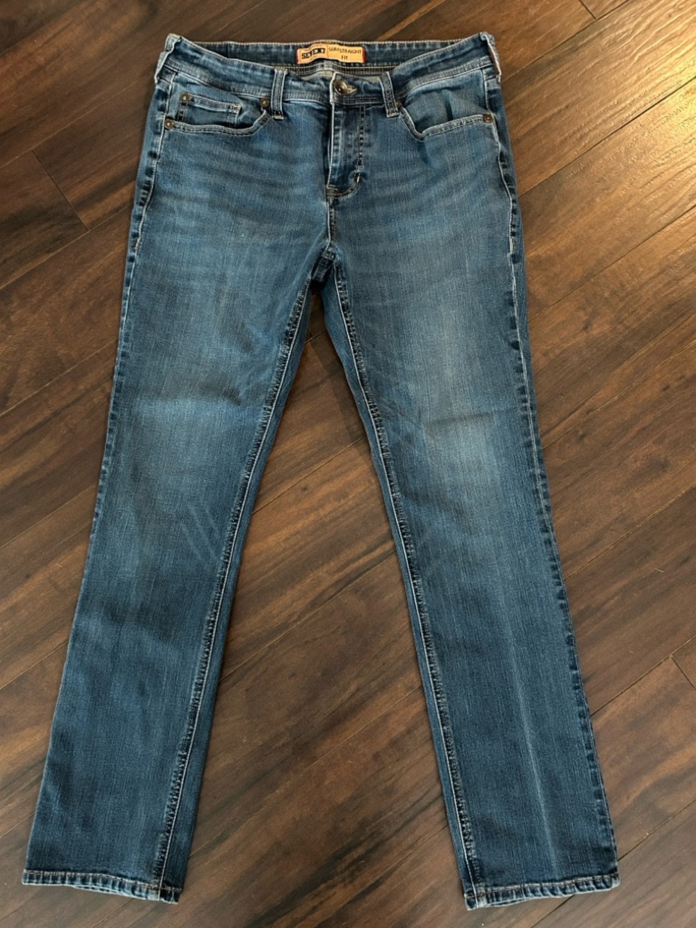 Seven7 Men's Slim Straight Jeans in Medium Blue